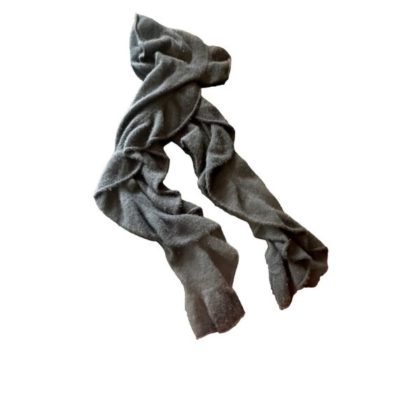 Sayami Black Cashmere Ruffle Scarf One Size - Picture 1 of 4